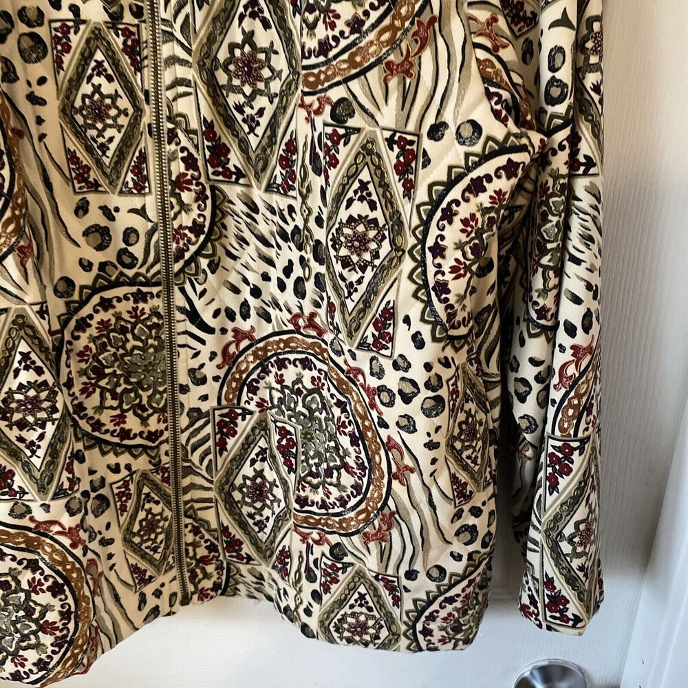 G.W. Of Graff Jacket Women’s Size M Medium Quilted Light Zip Up Floral Pockets - Picture 6 of 15